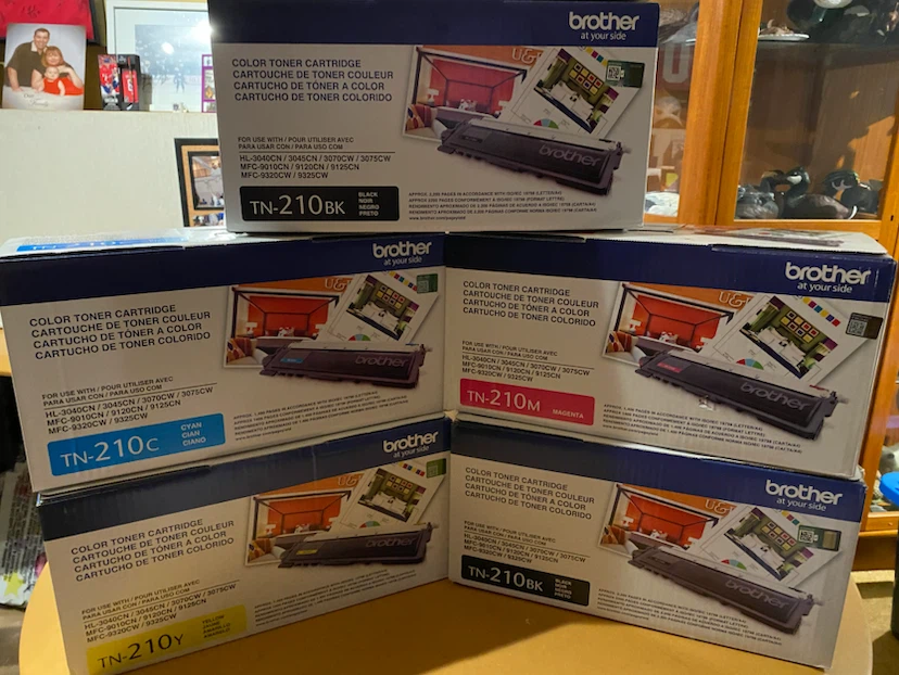 Brother TN-210 Color and Black Toner Cartridges
