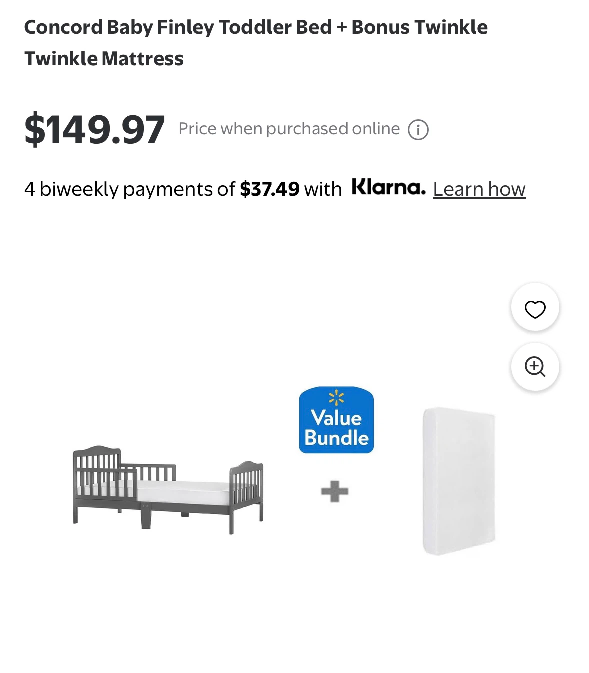 Concord Baby Finley Toddler Bed with Mattress - photo 3