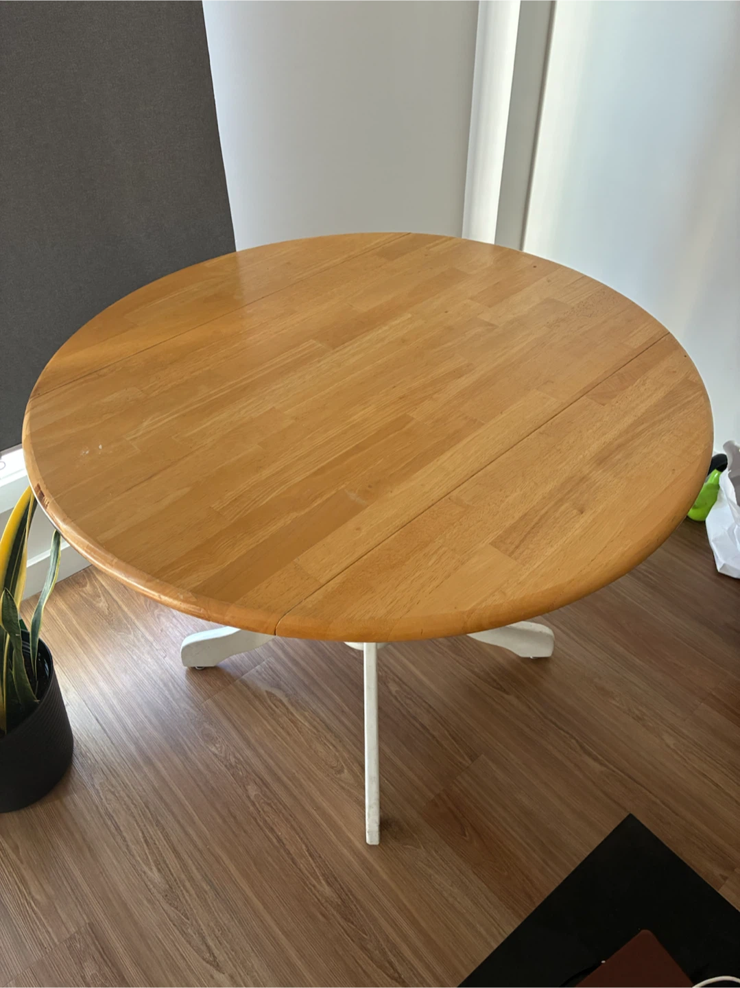 Circular Drop-Leaf Dining Table