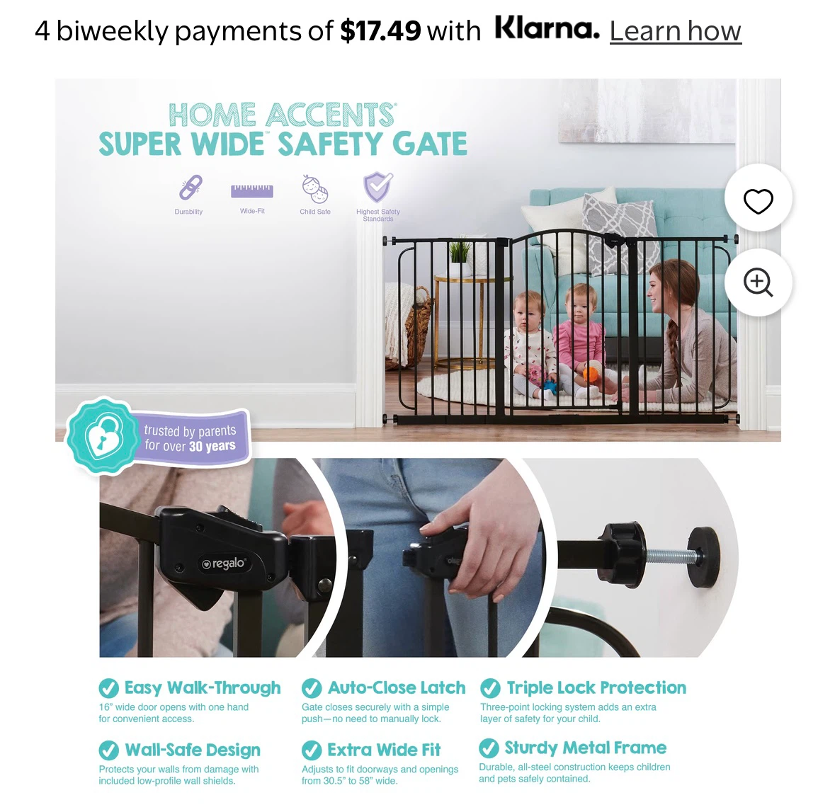 Regalo Home Accents Super Wide Safety Gate - photo 4