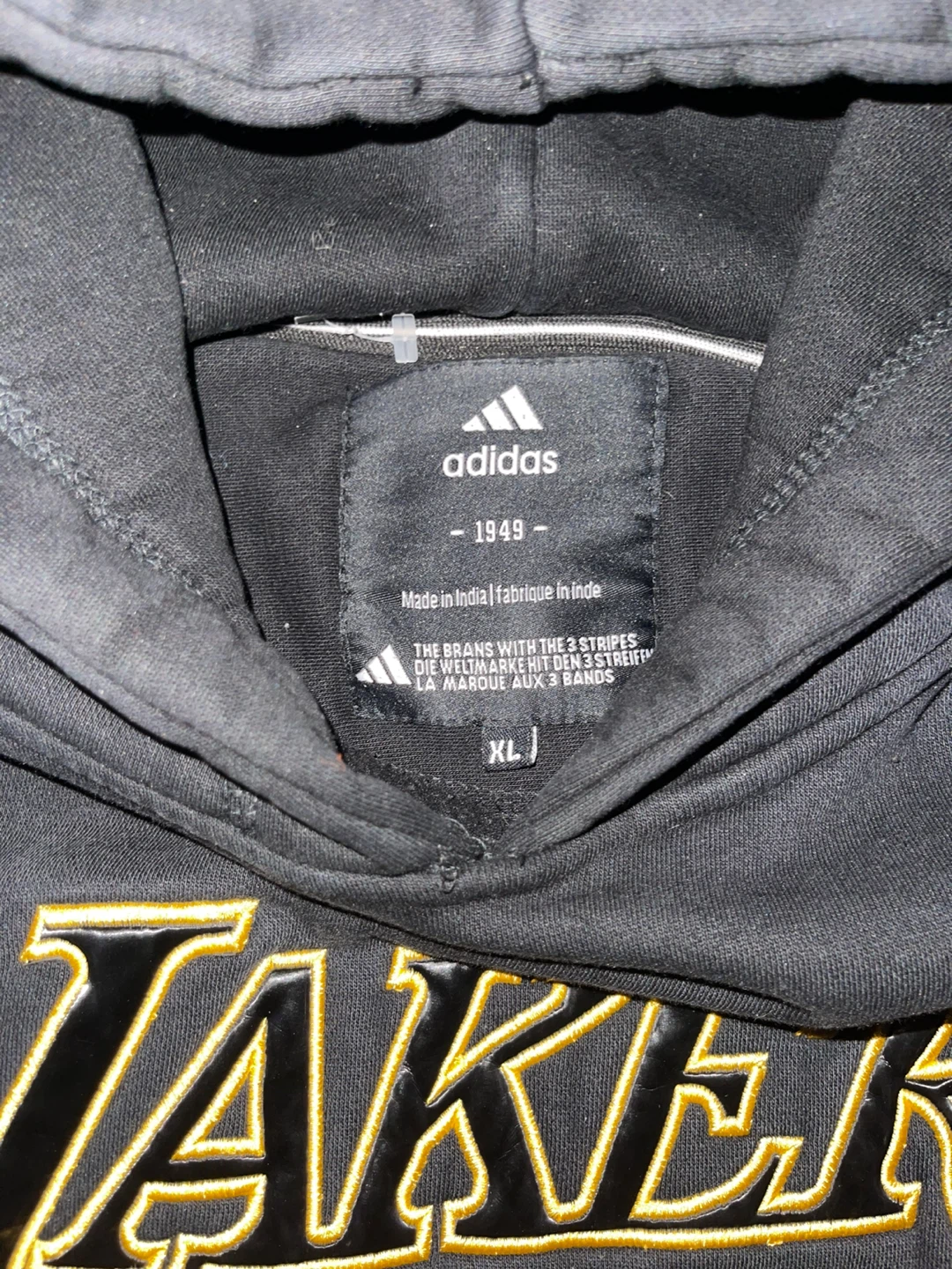 adidas Los Angeles Lakers Pullover Hoodie XL Black - photo 3