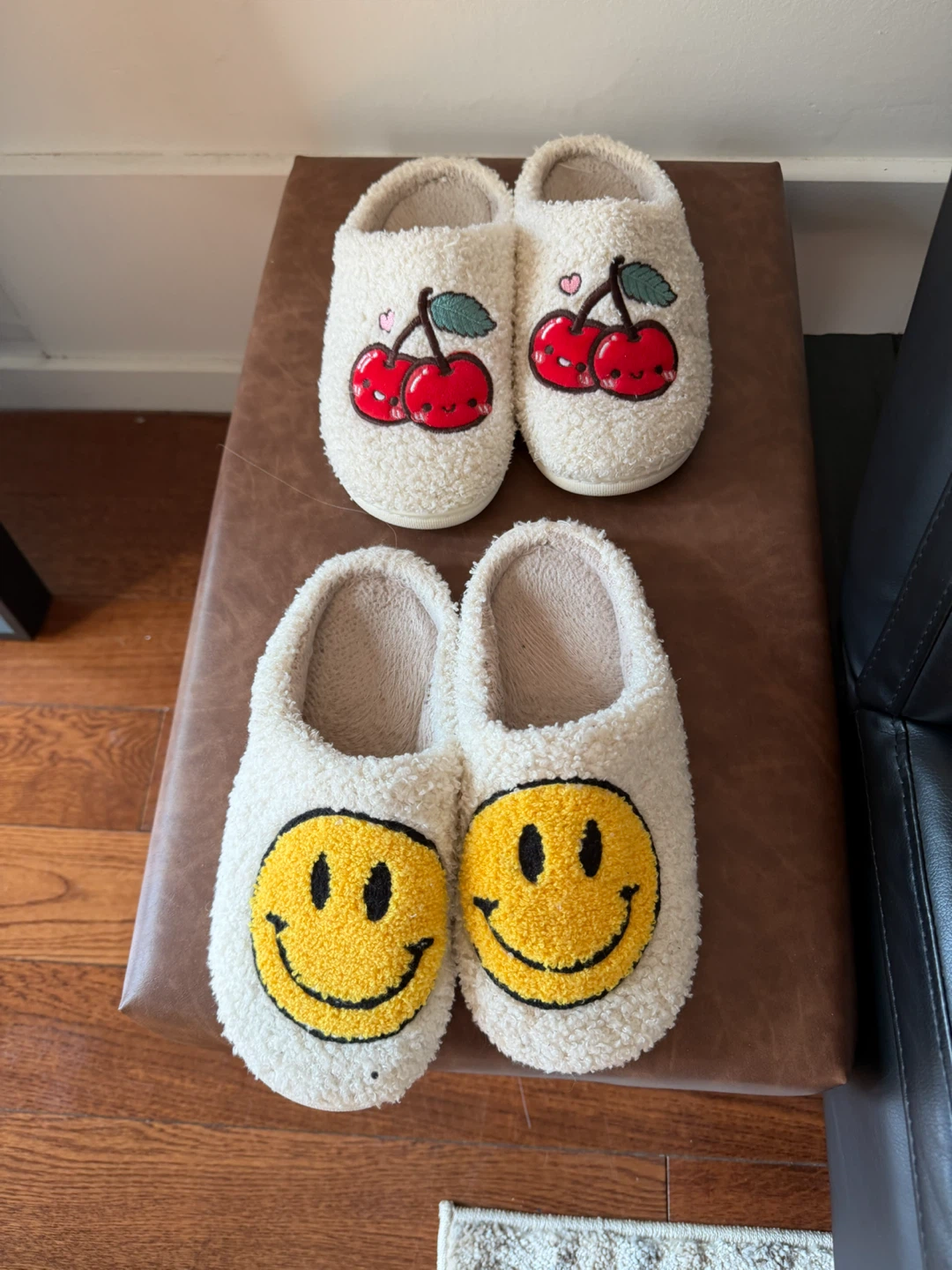 Two Pairs of Cute Patterned Slippers