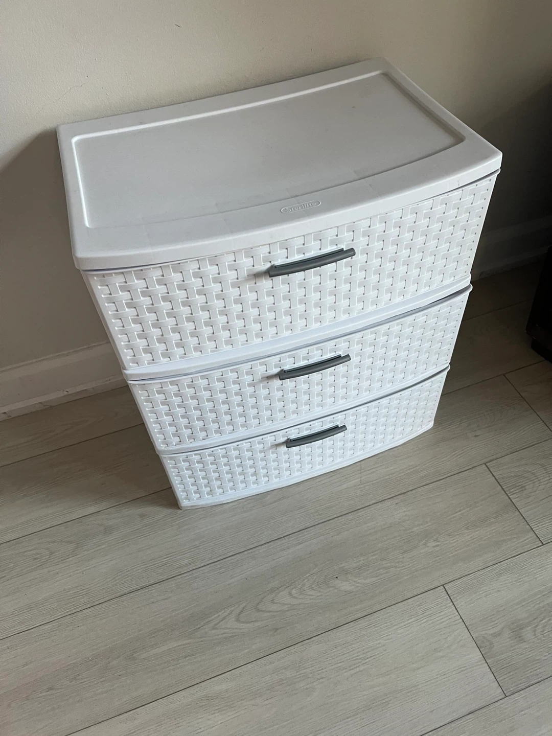 Sterilite 3-Drawer Wicker Weave Storage Unit