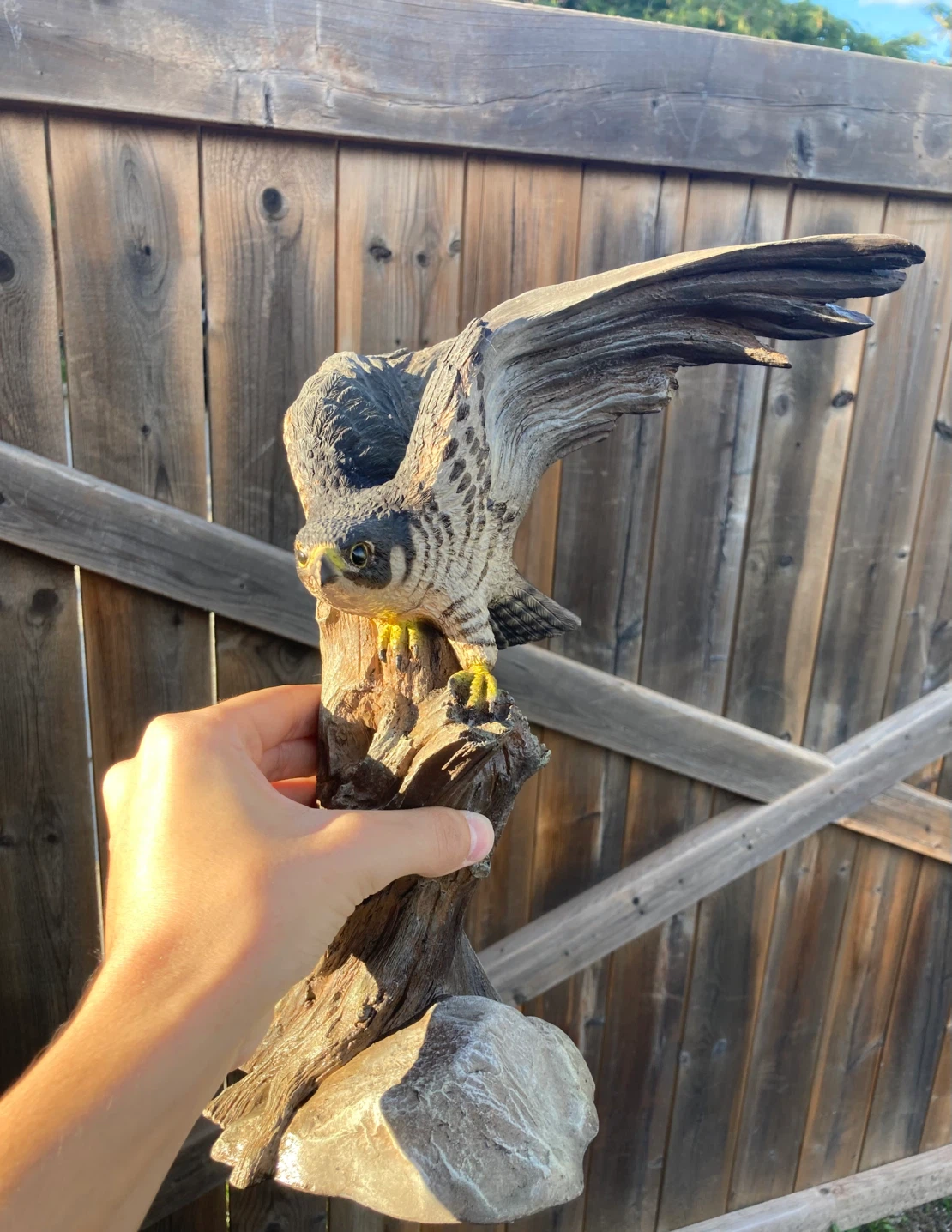 Detailed Decorative Peregrine Falcon Sculpture