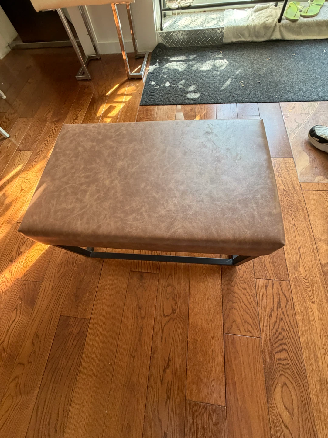 Ainoki Faux Leather Ottoman Bench - photo 2