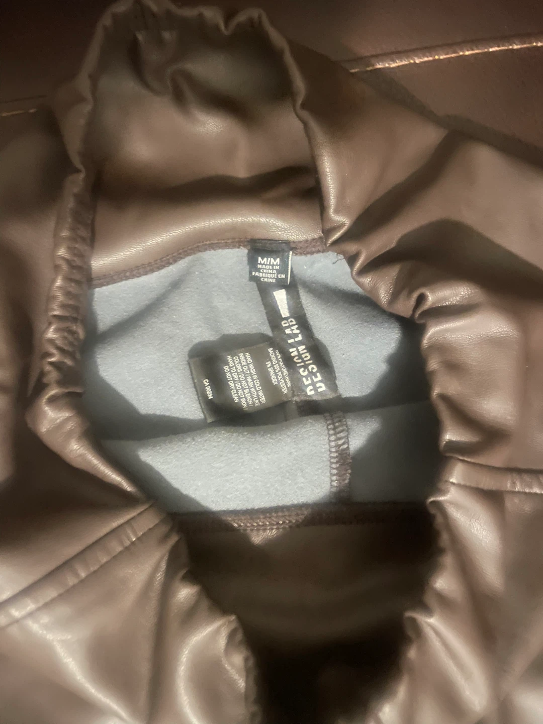 Design Lab Brown Faux Leather Leggings - photo 3