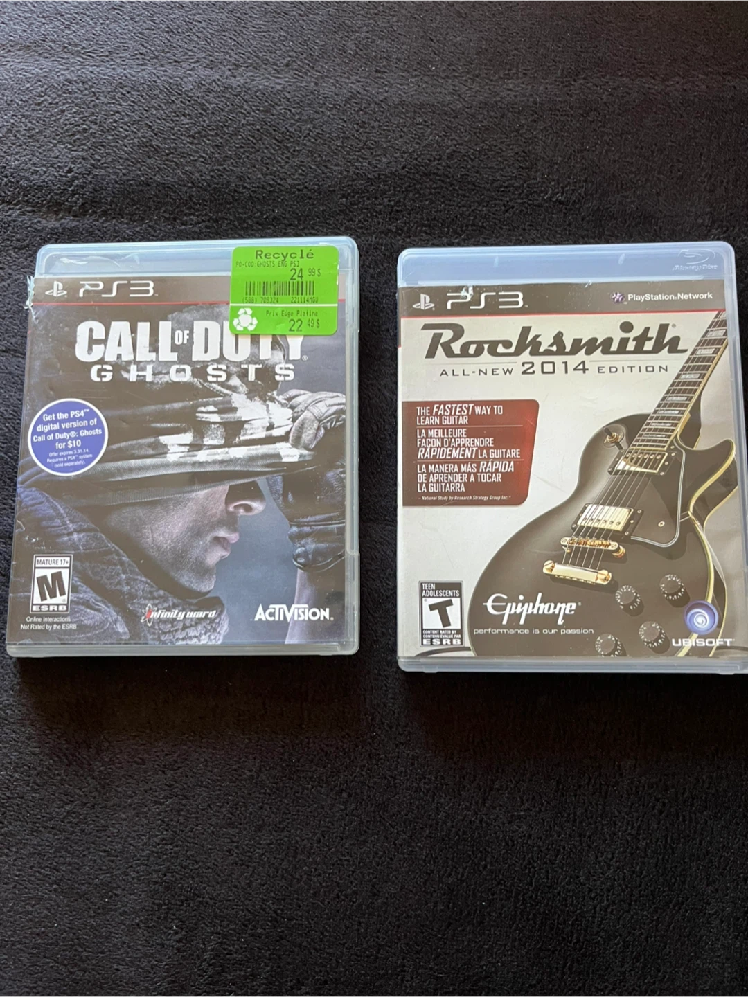 PS3 Games - Rocksmith 2014 & Call of Duty: Ghosts