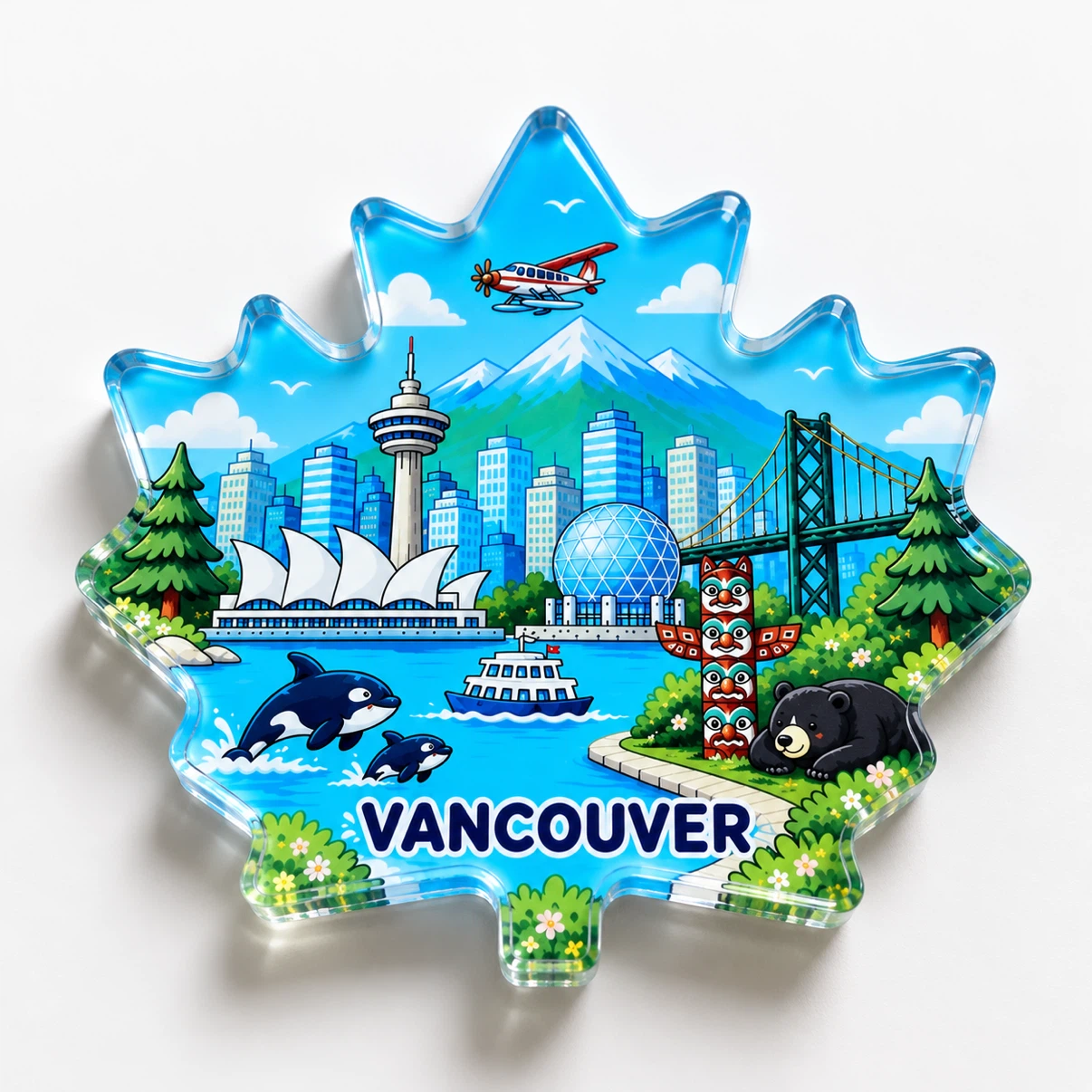 Vancouver Maple Leaf Souvenir Magnet