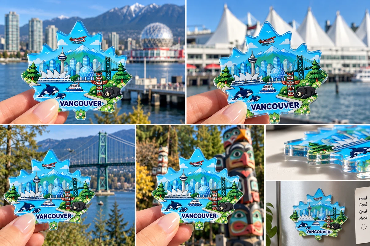 Vancouver Maple Leaf Souvenir Magnet - photo 2
