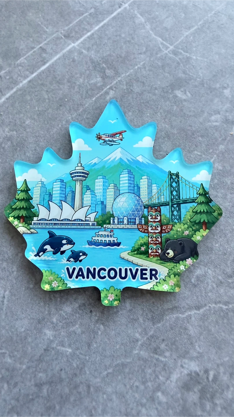 Vancouver Maple Leaf Souvenir Magnet - photo 3