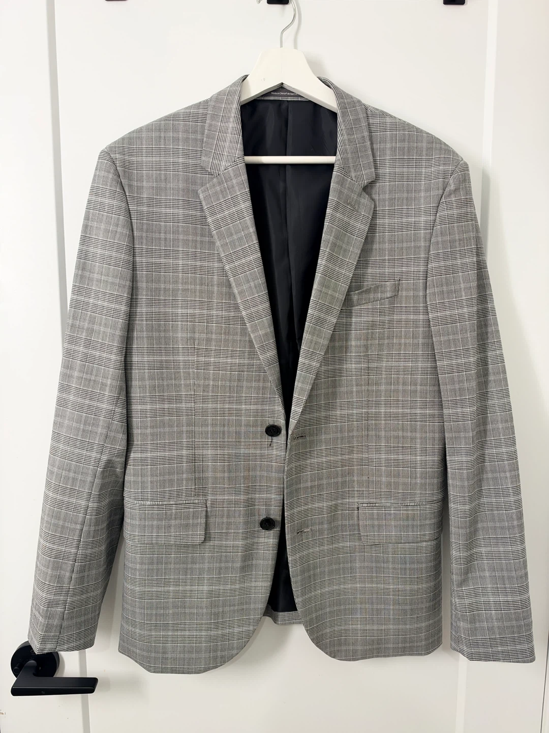 H&M Men's Skinny Fit Plaid Blazer