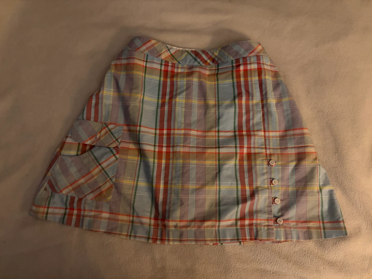 Plaid cargo skirt