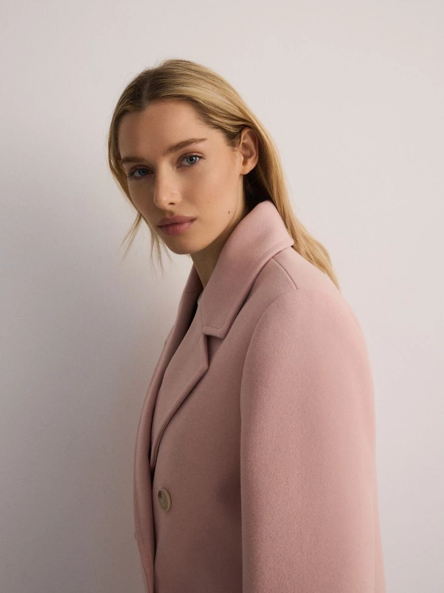 Primark Pastel Pink Wool-Blend Coat