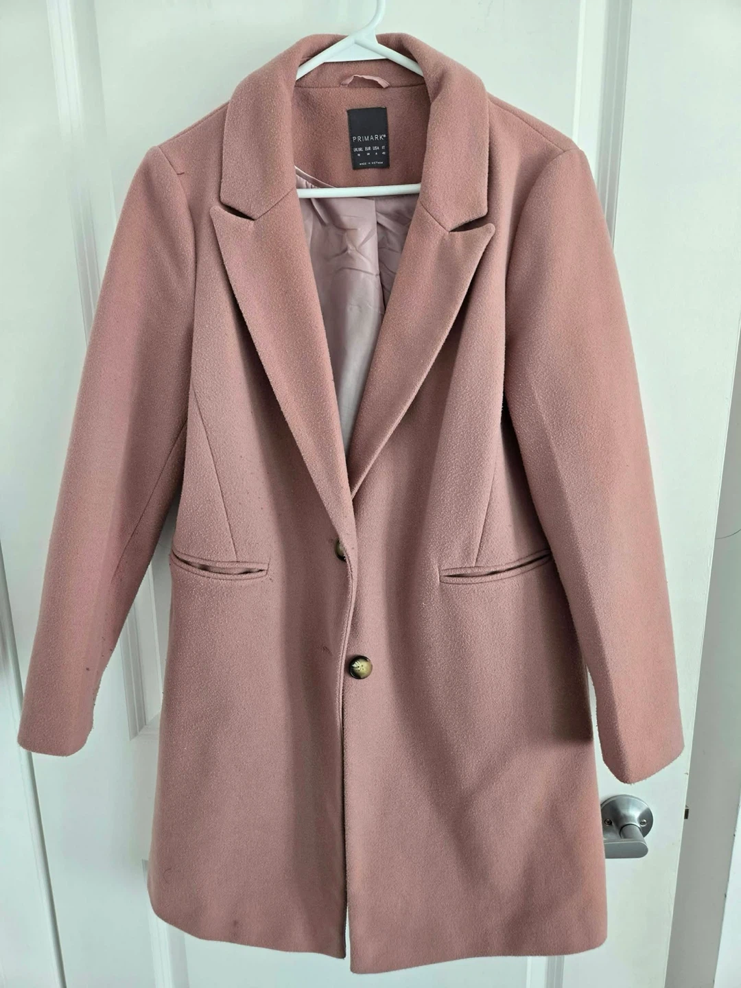 Primark Pastel Pink Wool-Blend Coat - photo 2