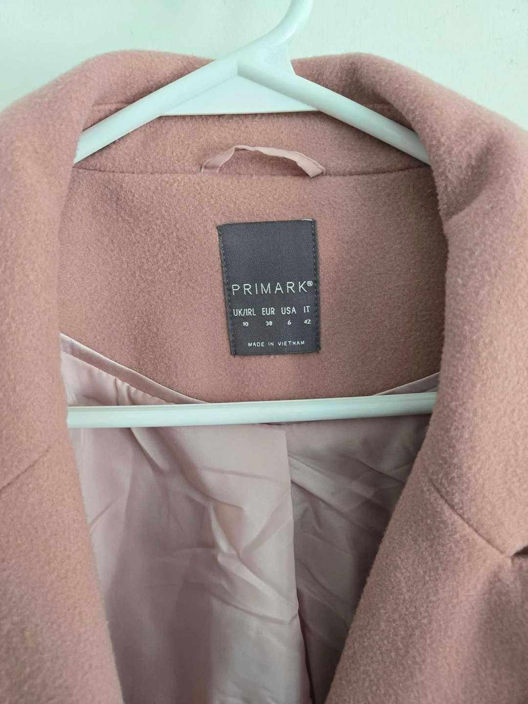 Primark Pastel Pink Wool-Blend Coat - photo 4