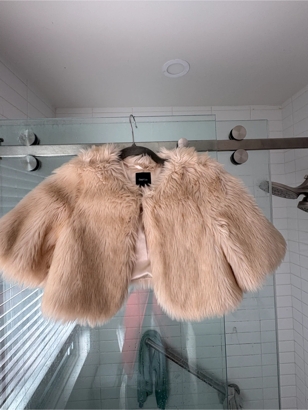 GapKids Faux Fur Shrug Cream