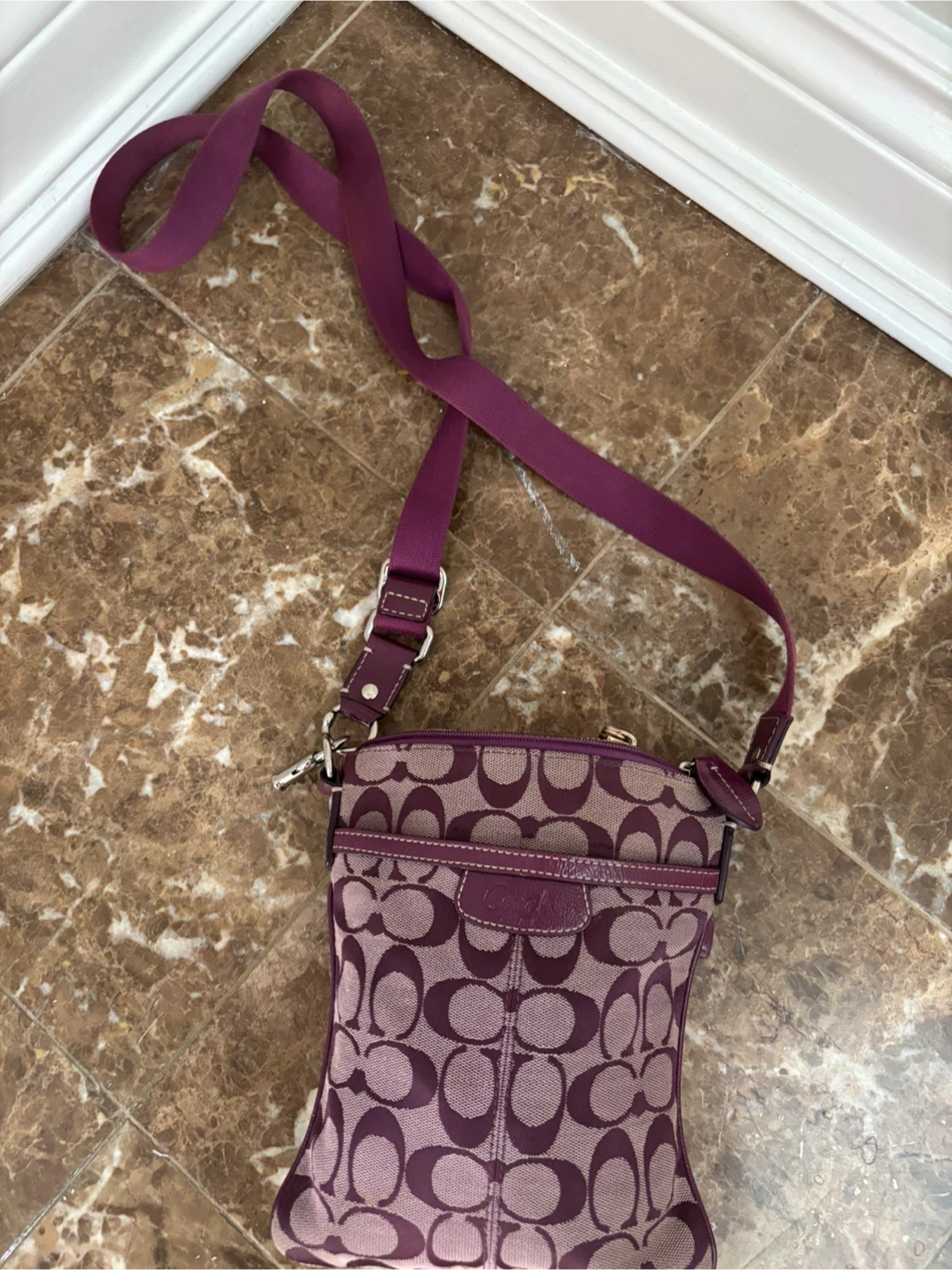 Coach Signature Crossbody Bag - Purple