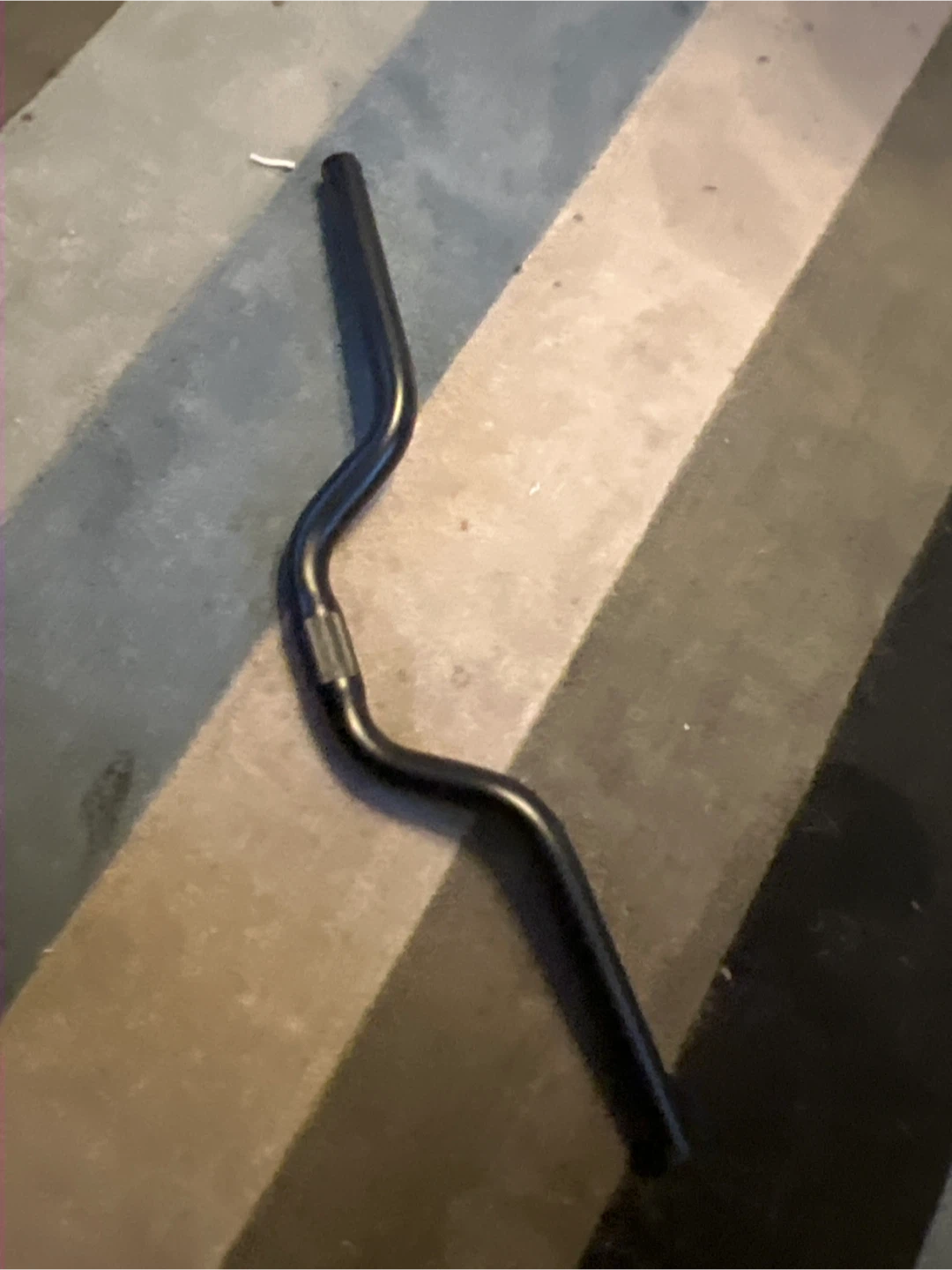 Black bicycle handlebars