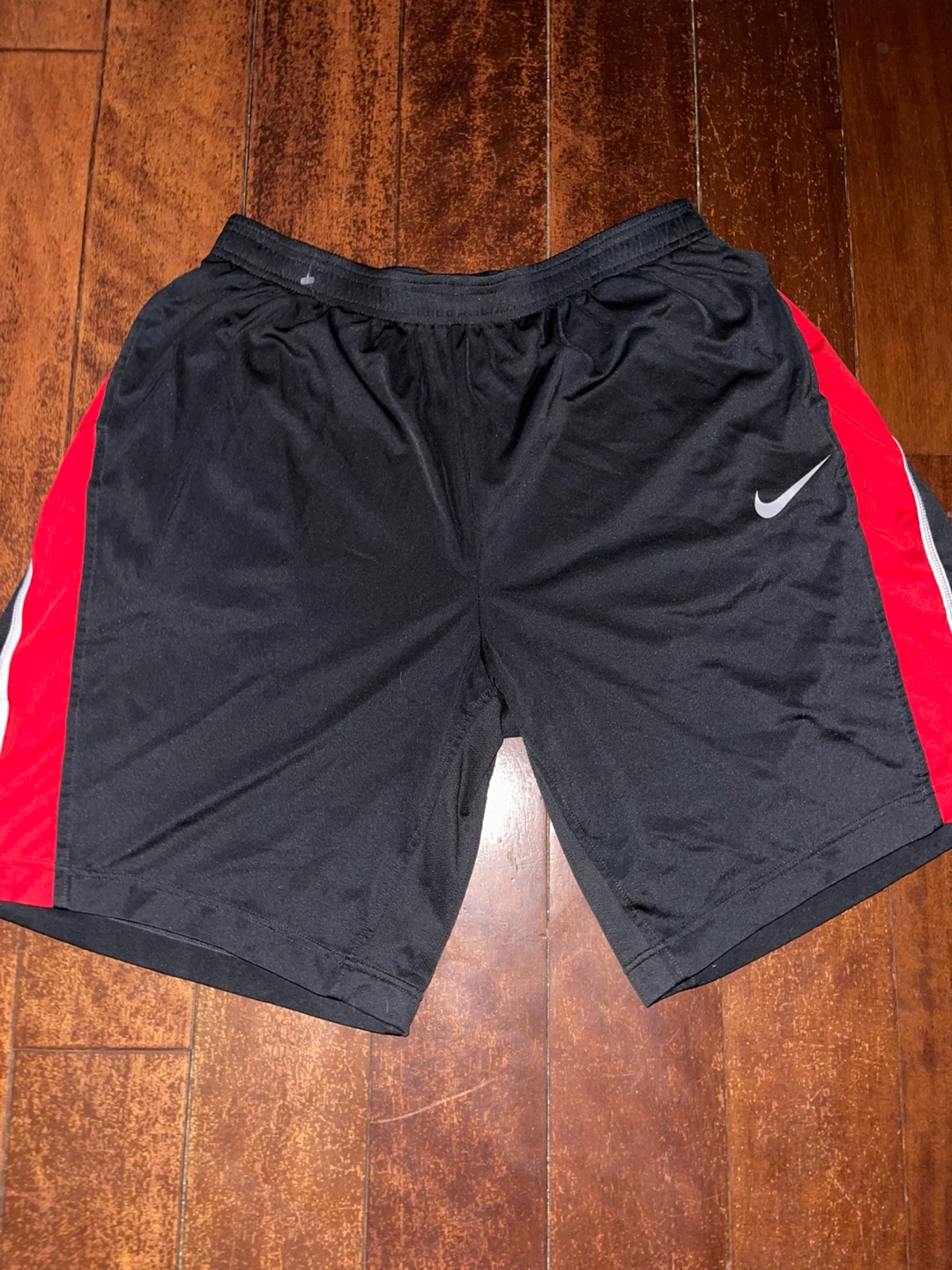 Nike Dri-FIT Basketball Shorts Size L Black Red Athletic Gym