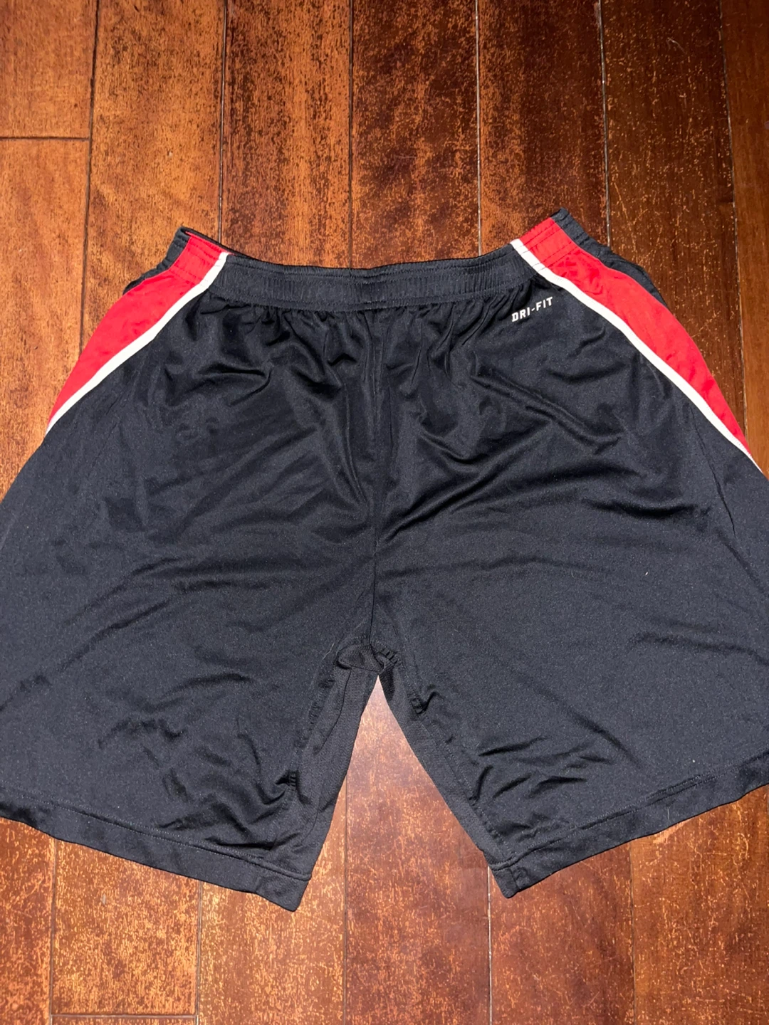 Nike Dri-FIT Basketball Shorts Size L Black Red Athletic Gym - photo 3