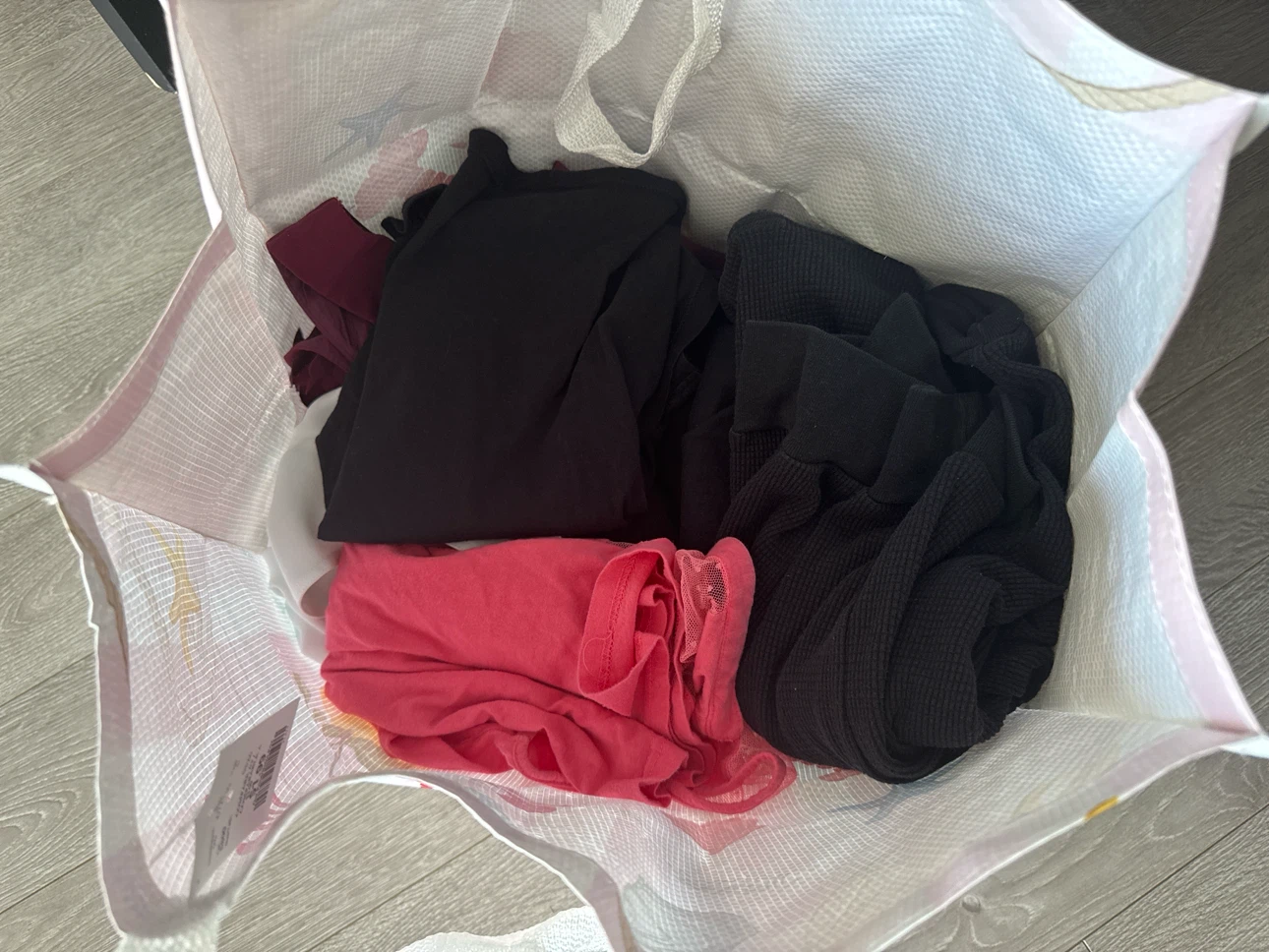 Bag of women clothes