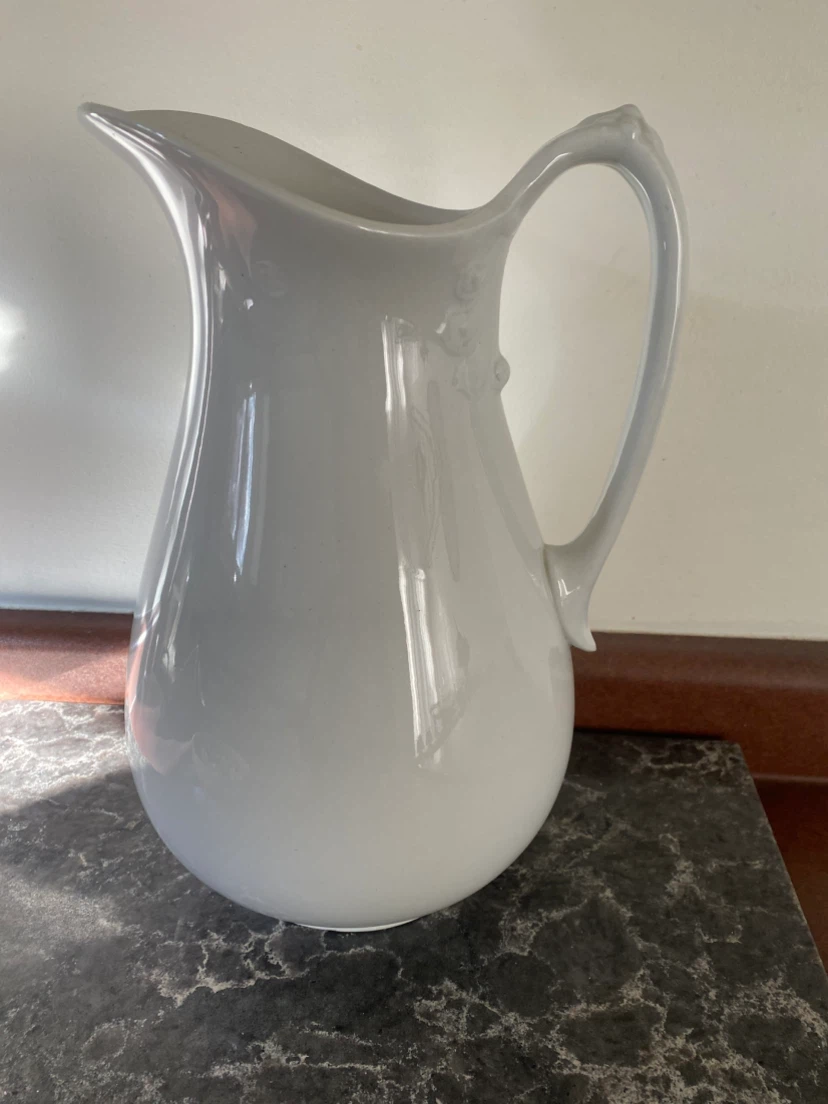 Vintage Johnson Brothers  White Ceramic Pitcher