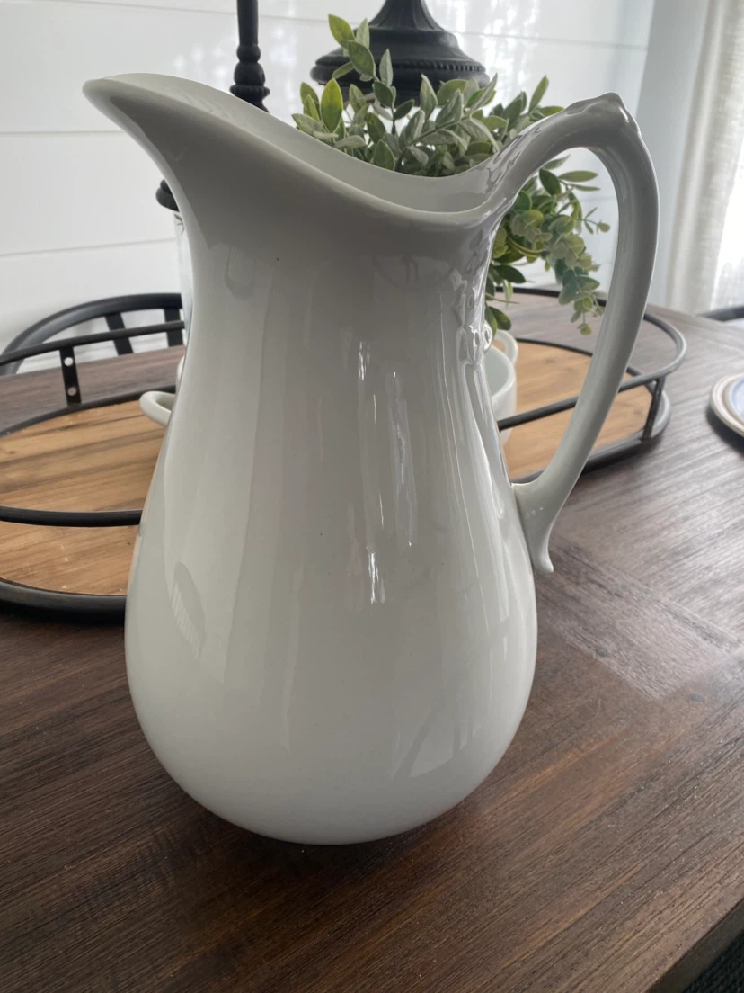 Vintage Johnson Brothers  White Ceramic Pitcher - photo 4