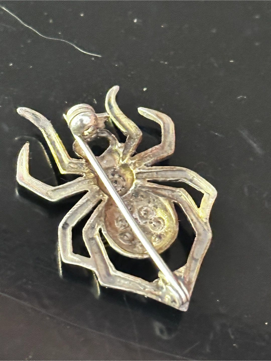 Antique Edwardian Rhinestone Spider Brooch - photo 4