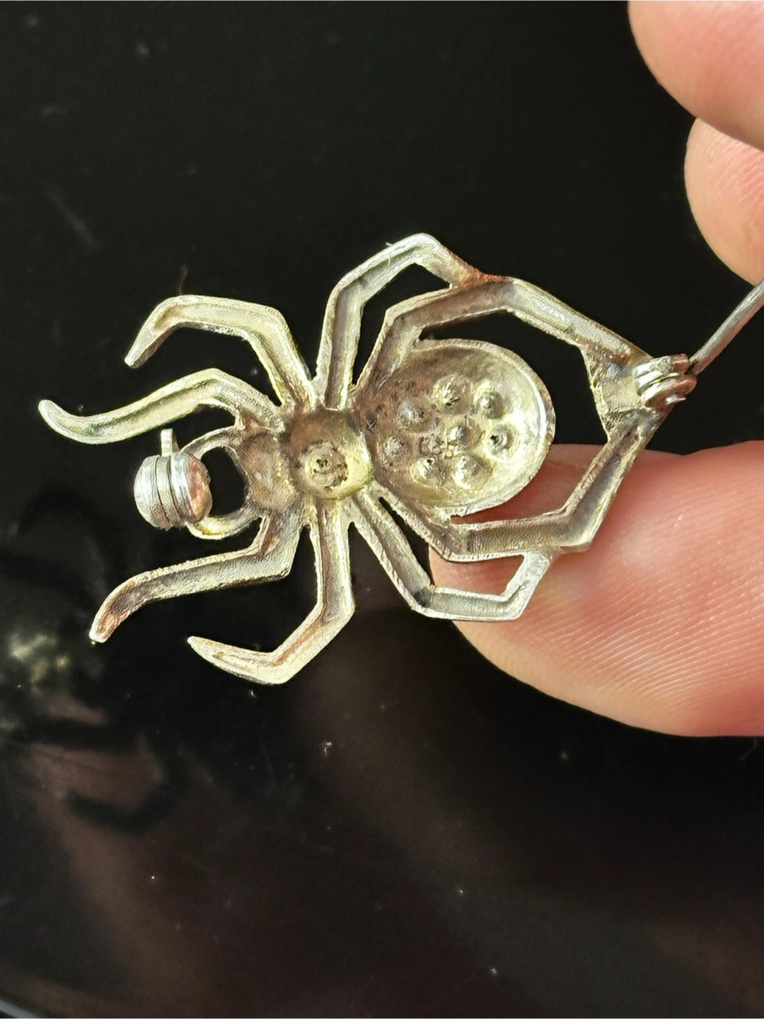 Antique Edwardian Rhinestone Spider Brooch - photo 5
