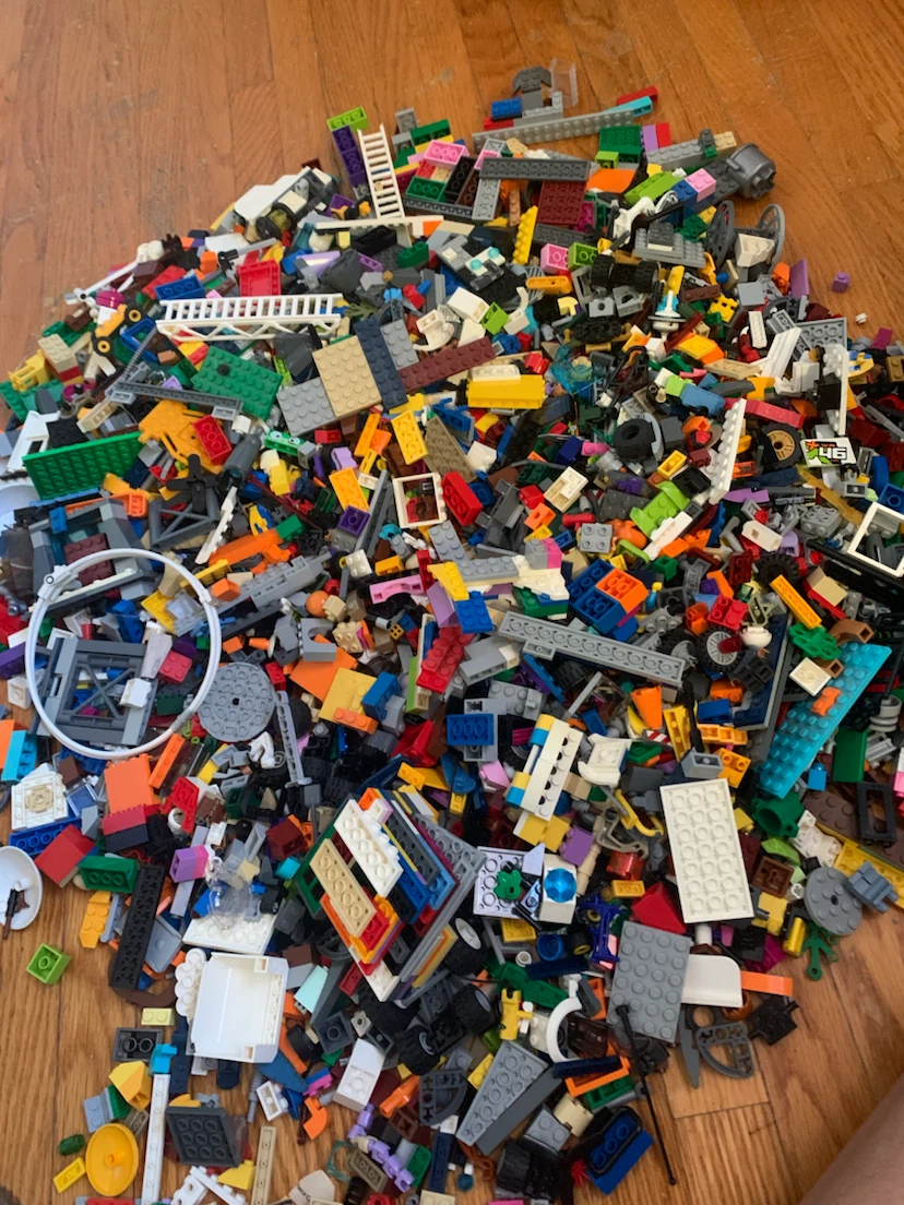 Large Bulk Lot of Assorted LEGO Pieces and Minifigures