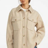 Beige Button-Up Shacket - photo 3