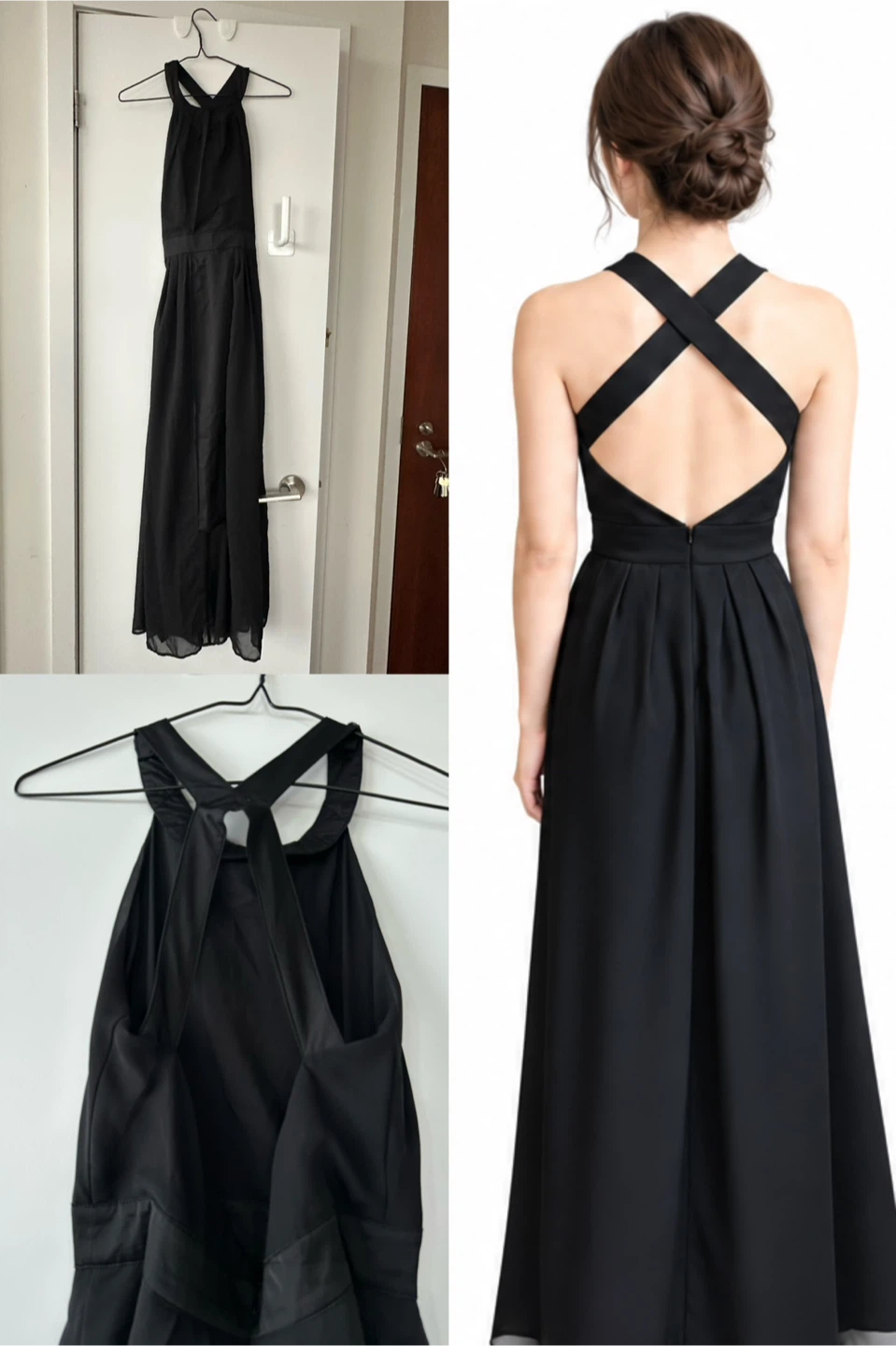 Black Halter Neck Maxi Dress