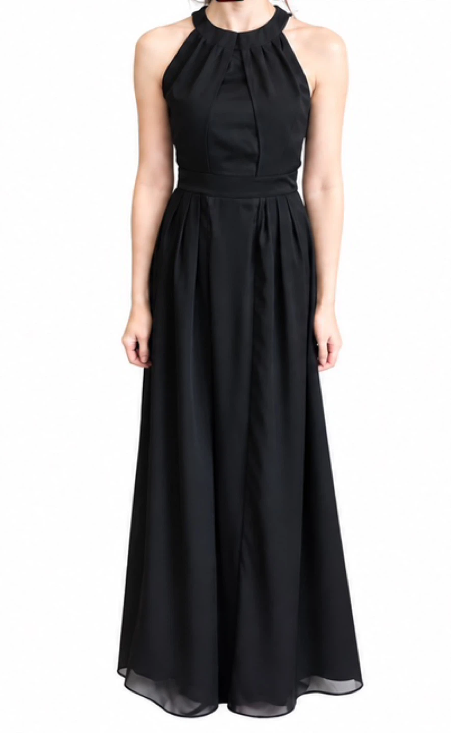 Black Halter Neck Maxi Dress - photo 2