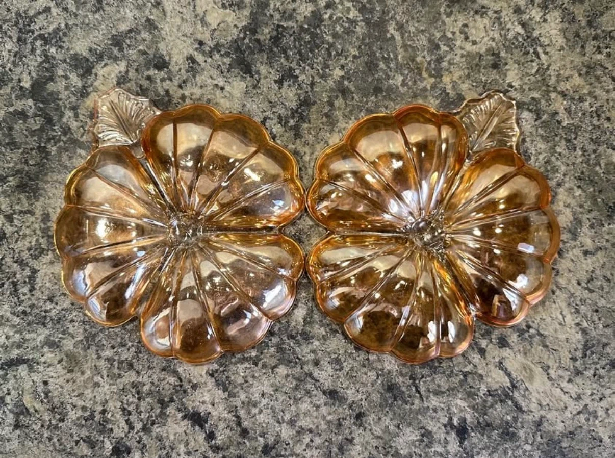 Jeannette Glass Doric Marigold Clover Dishes - photo 3