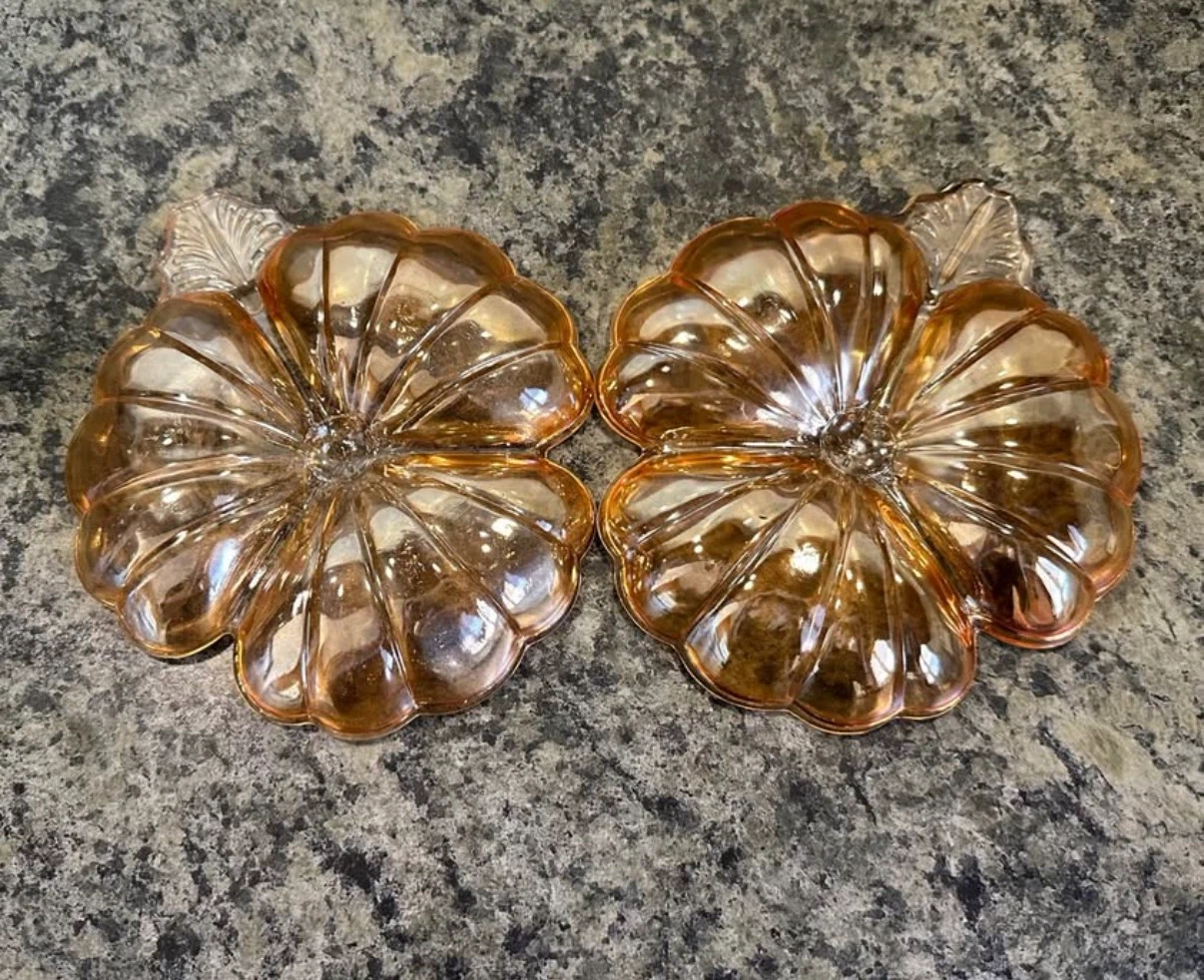 Jeannette Glass Doric Marigold Clover Dishes - photo 4