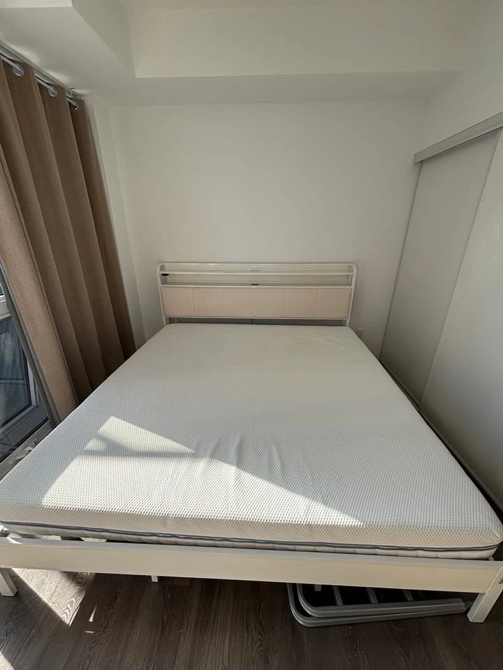 IKEA King Mattress + ROLANSTAR Bed Frame – $400 (Reg. $1,122)