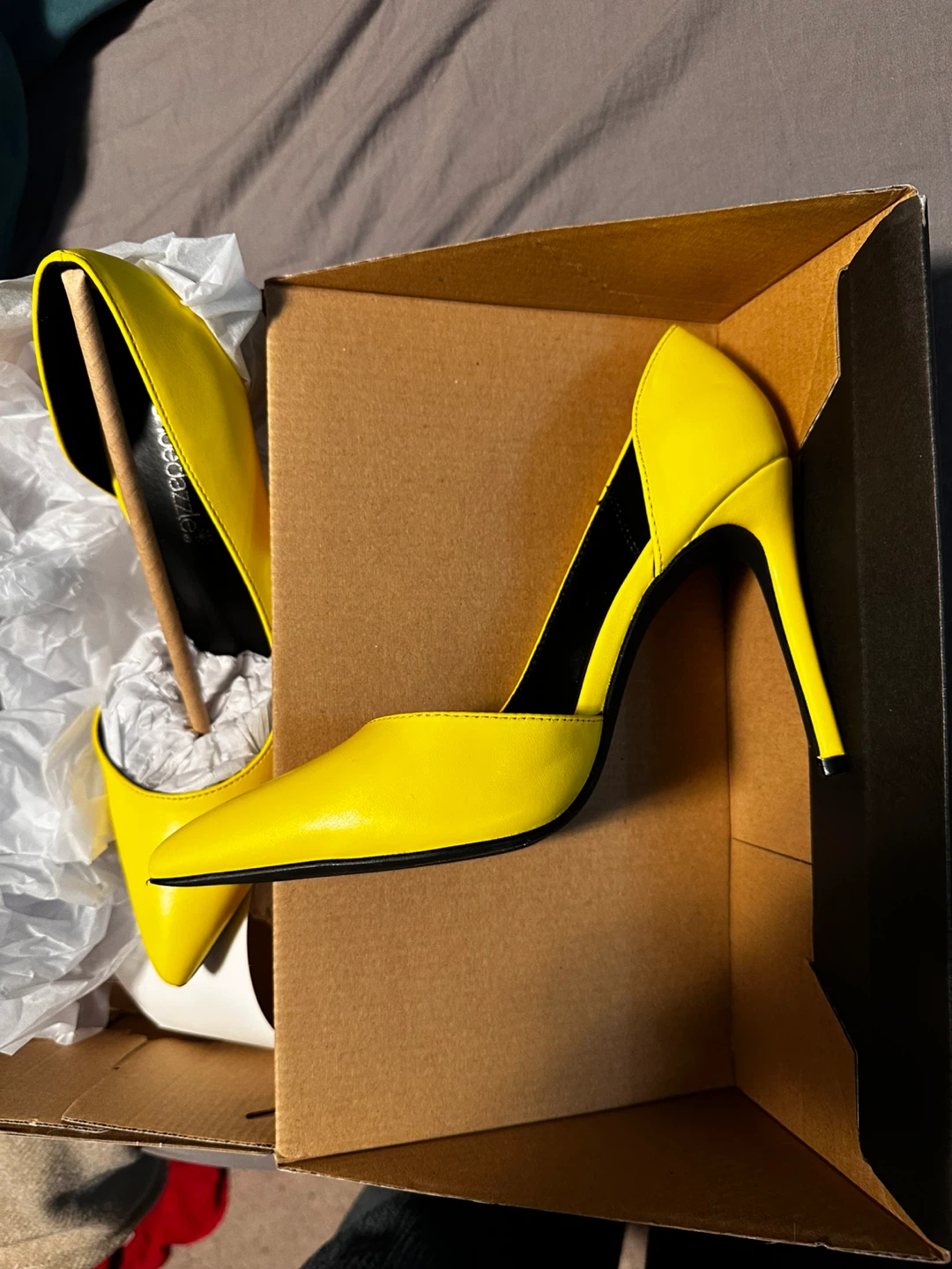 ShoeDazzle Yellow Pointed Heels - photo 2