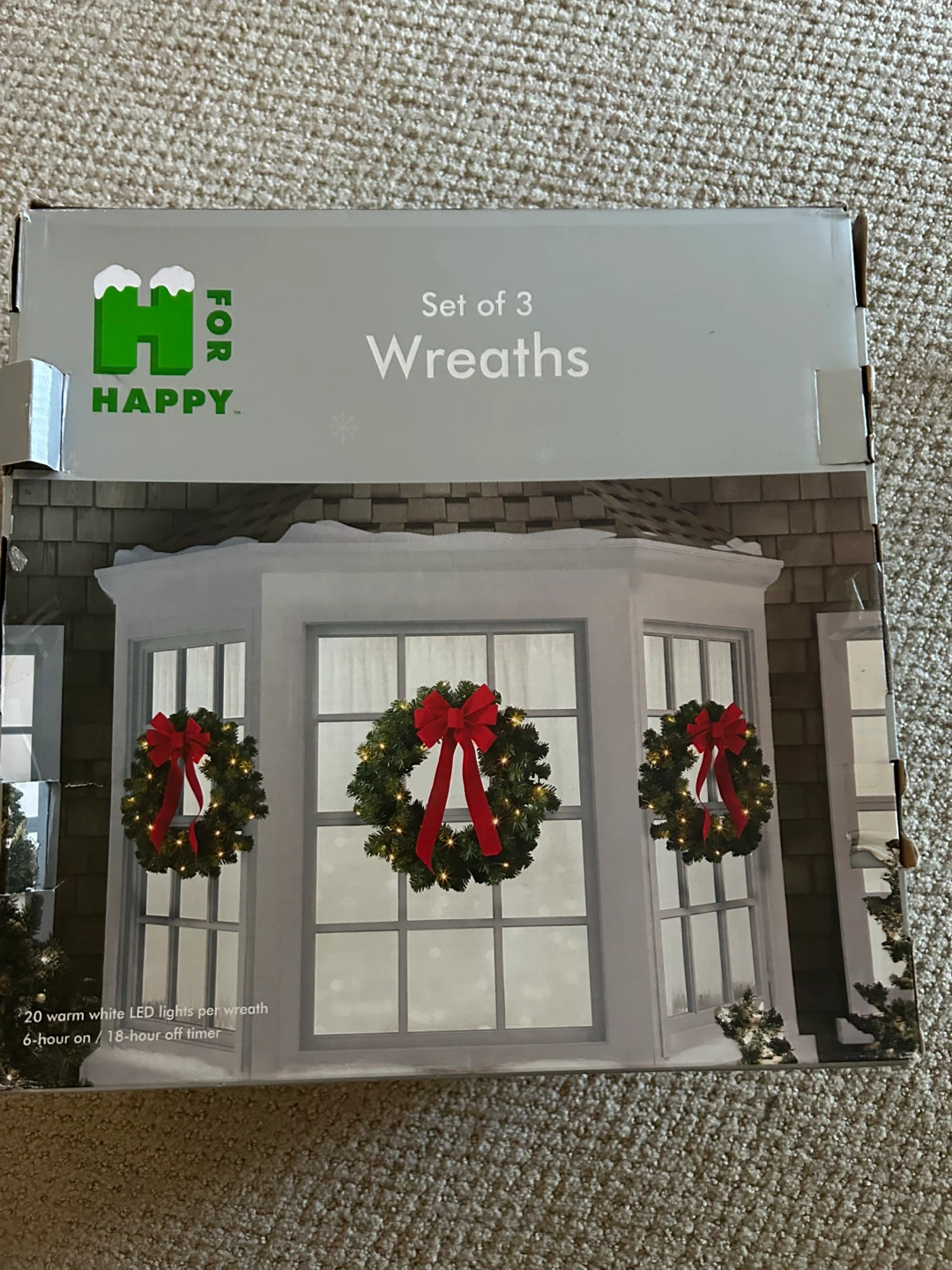 3 LIGHTED CHRISTMAS WREATHS (READ LISTING)