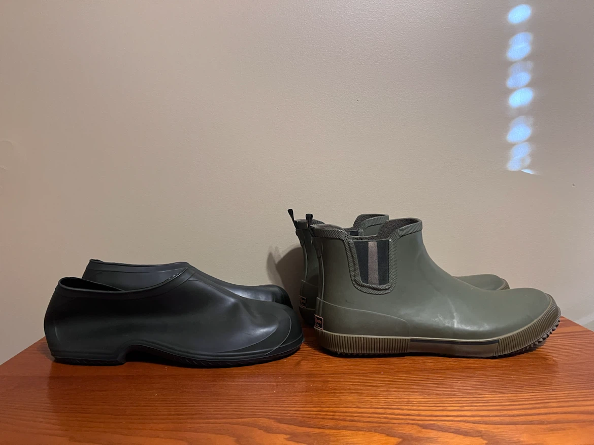 MEN’s BOOTS(Size 12) OVERSHOE COVERS (Large) - photo 2