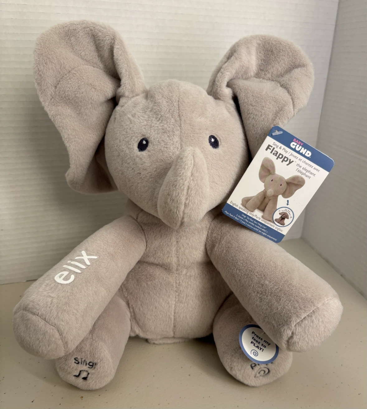 Baby GUND Flappy the Elephant plush toy