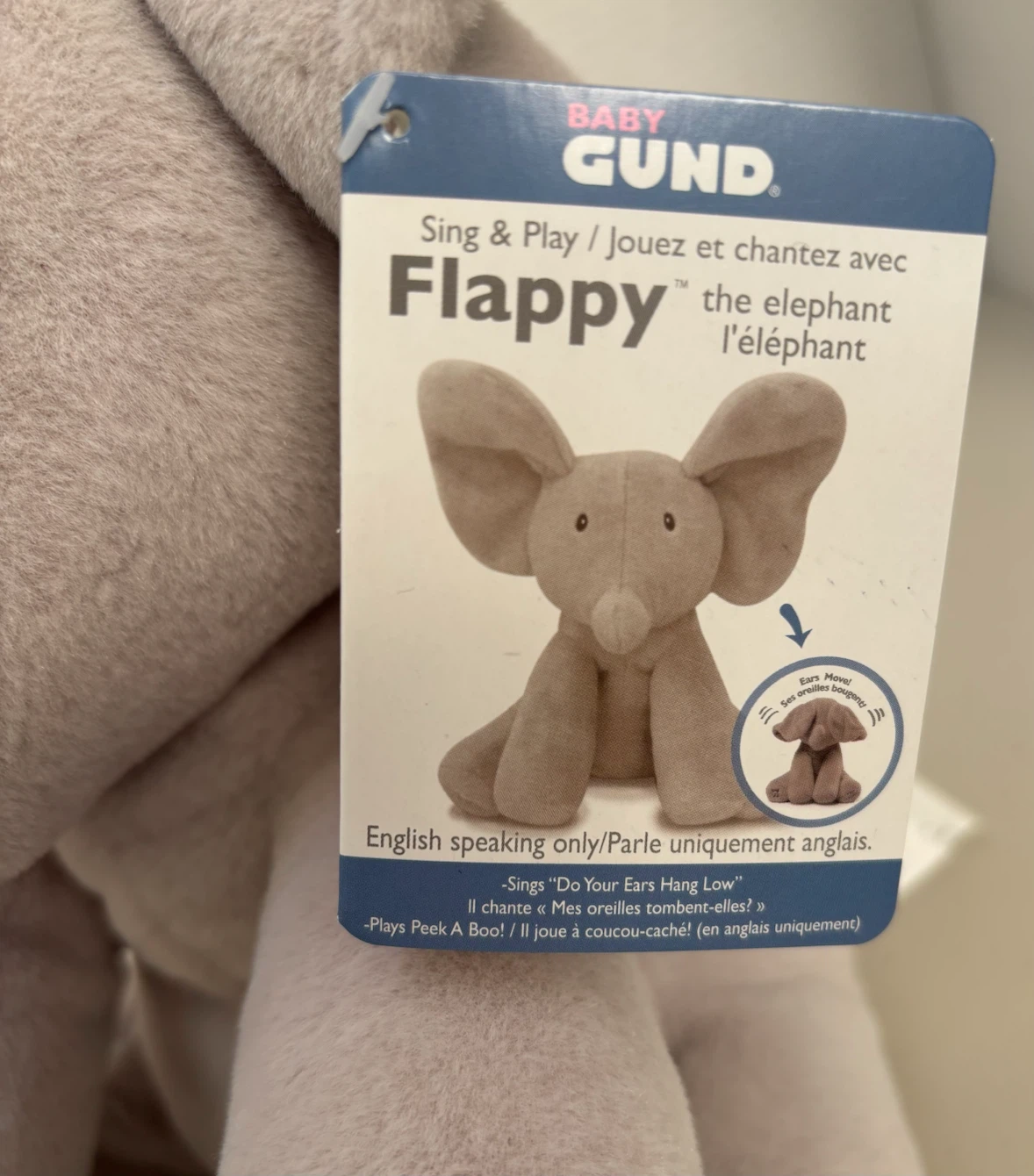 Baby GUND Flappy the Elephant plush toy - photo 4