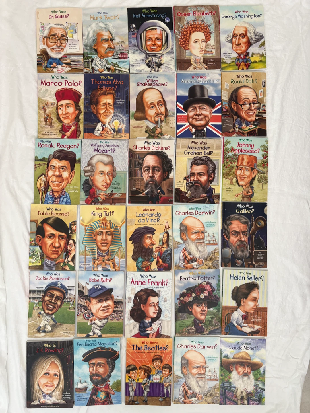 30 Who Was? Biographical Book Collection