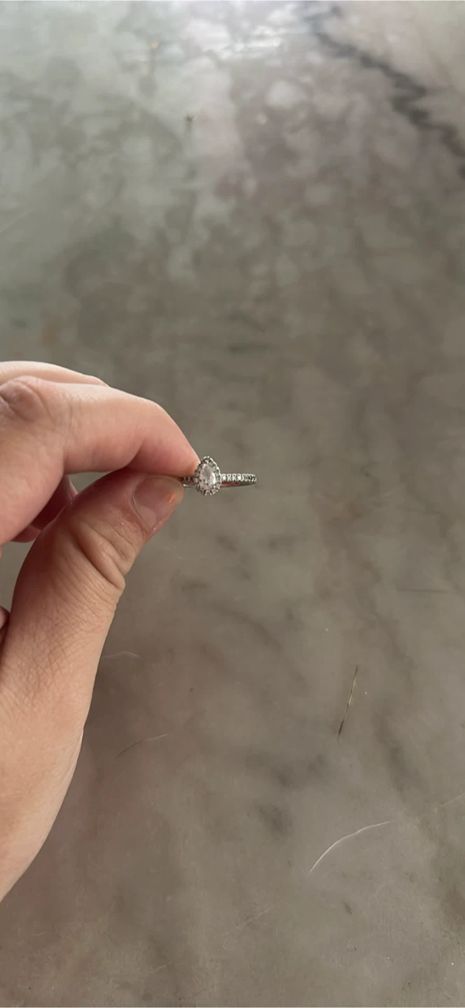 Two-piece pear-shaped ring set - photo 4