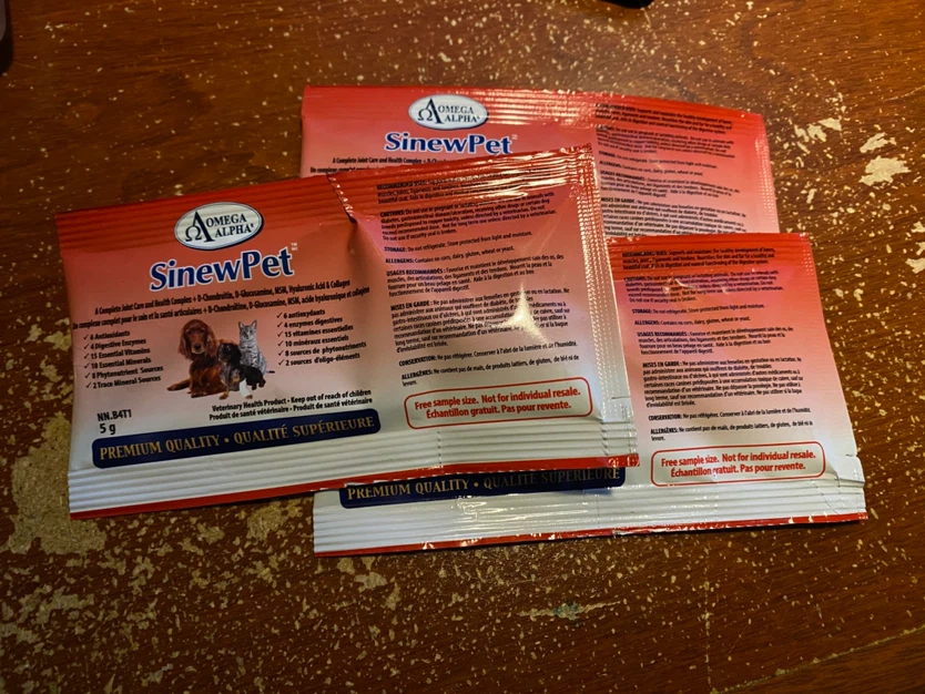 Omega Alpha SinewPet Joint Supplement Samples