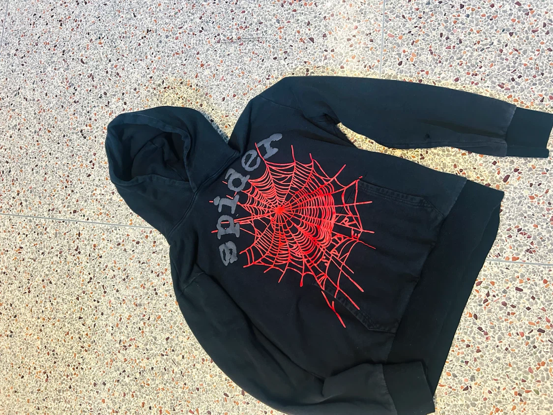 Spider Hoodie Black with Red Web Graphic - photo 3
