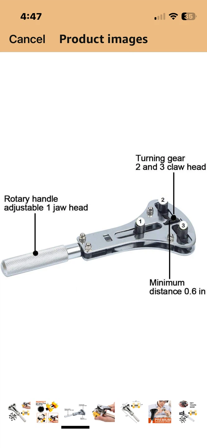 3 Point Wrench Screw Case Remover Tool - photo 2
