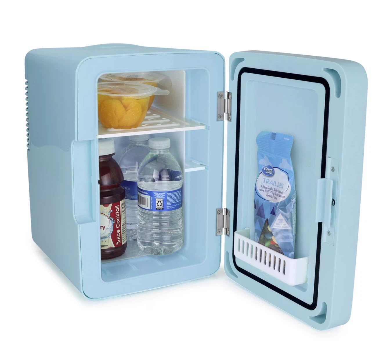 Light Blue Compact Skincare and Beverage Fridge