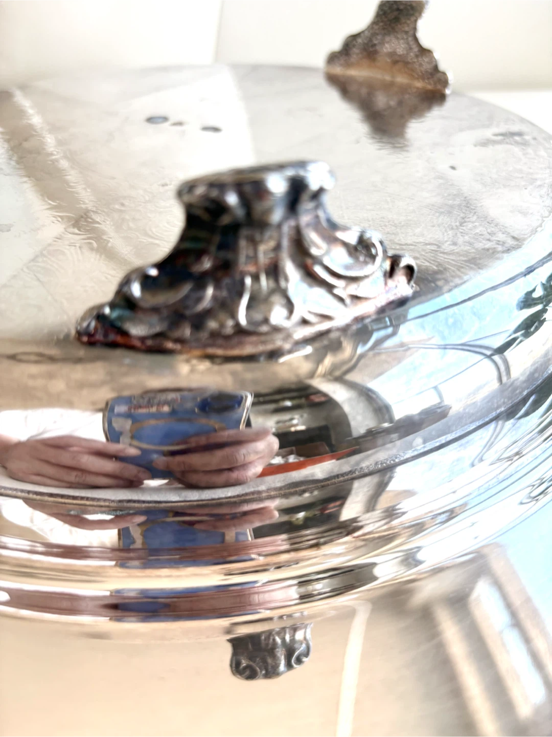 Silverplate Covered Casserole Server with Glass Insert - photo 4