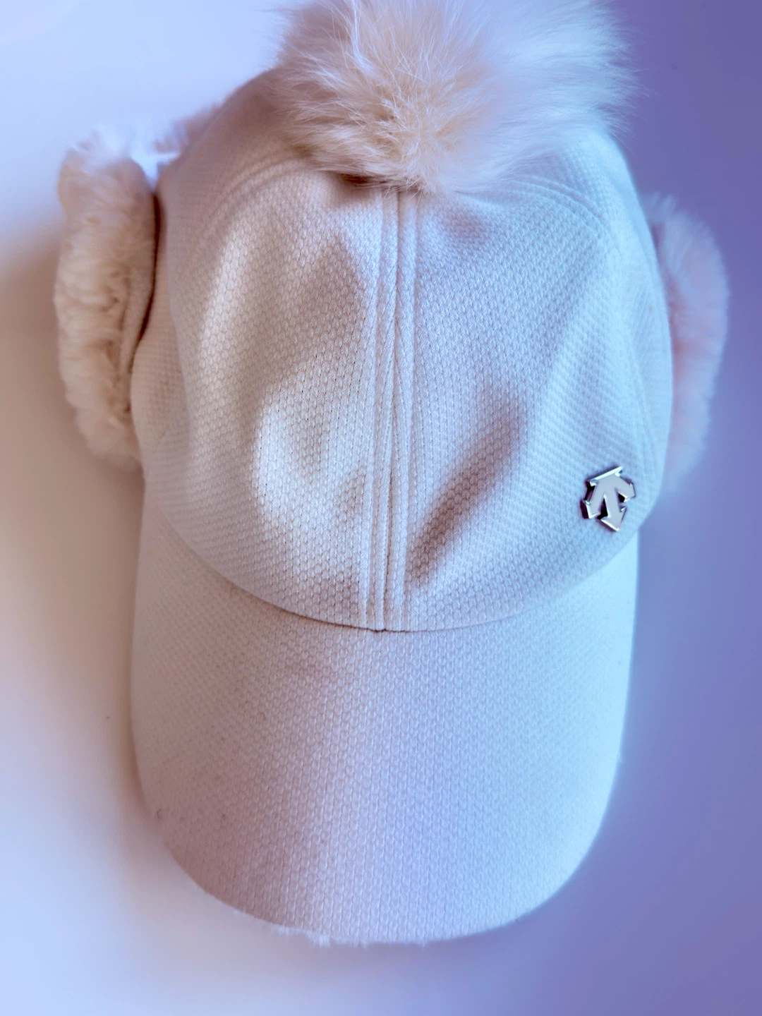 Descente Winter Baseball Cap with Fur Earflaps