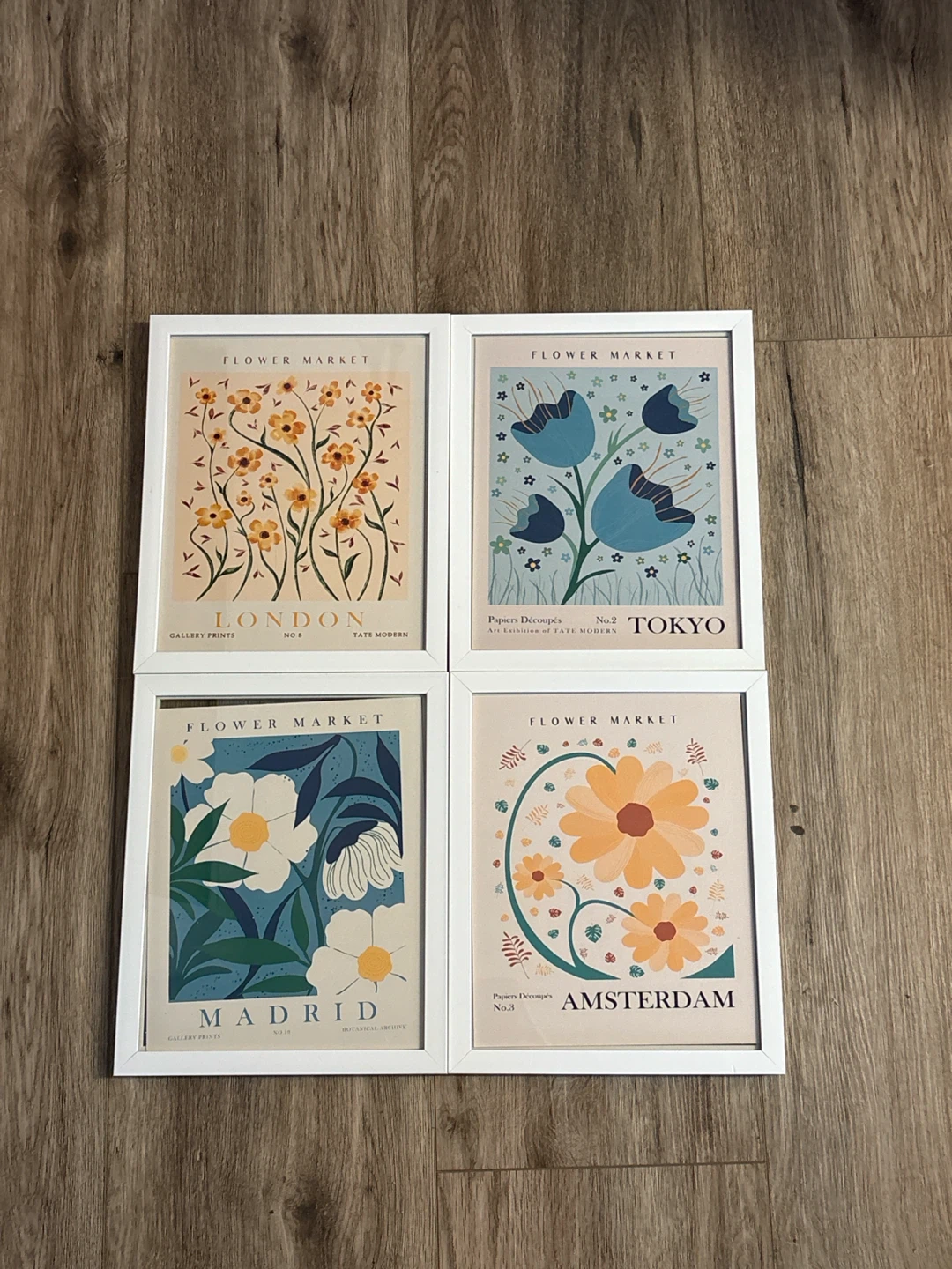 Set of 8 floral prints*FRAME INCLUDED* - photo 2